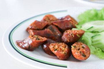 sausage or Northern Thai sausage, sausage or spicy sausage