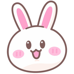 Cute and adorable little rabbit doodle illustration