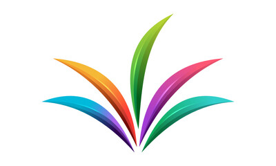 abstract colorful grass logo
