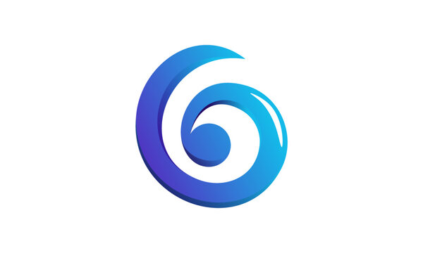 abstract G swirl logo