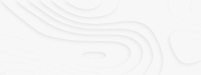 Obraz premium 3d white papercut topography relief. Cover layout template. Material design concept vector illustration. abstract curve line white background. Soft smooth lines curving white papercut background.