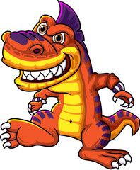Dinosaur character with happy pose
