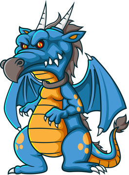 A blue dragon strong character