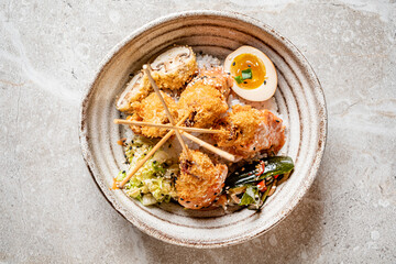 tempura combo  in the bowl