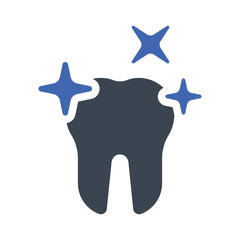 Clean tooth icon