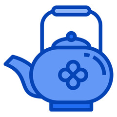 teapot blue icon