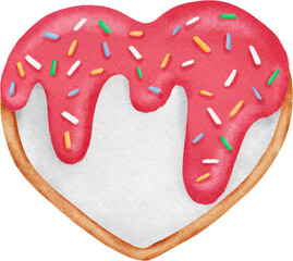 valentine cookies cute watercolor clipart