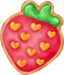 valentine cookies cute watercolor clipart
