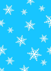 Minimalist background with seamless snowflakes pattern