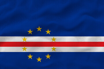 National flag of Cape Verde. Background  with flag  of Cape Verde.