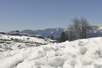 winter landscape in the mountains