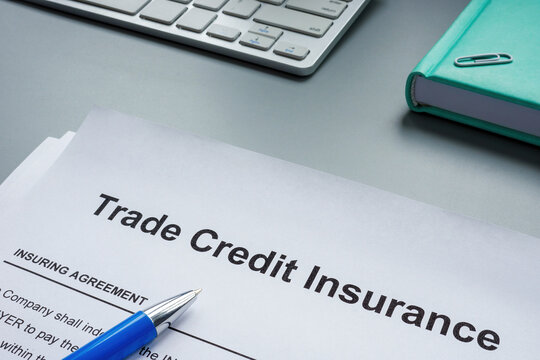 Trade credit insurance application form for signing.