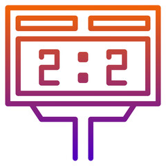 scoreboard gradient line icon