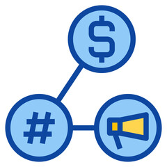 Social media two tone icon