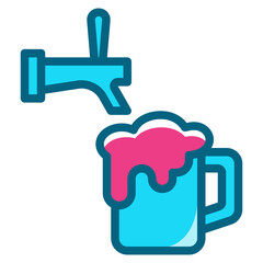 beer two tone icon