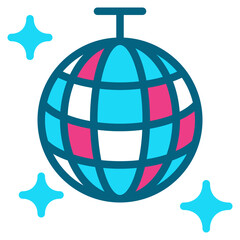 mirror ball two tone icon