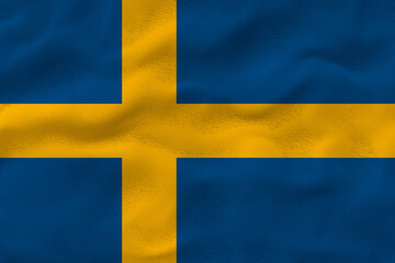 National Flag of Sweden. Background  with flag  of Sweden.