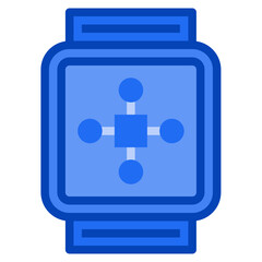smartwatch blue icon