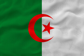 National flag o fАlgeria. Background  with flag of Аlgeria.