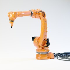 Robotic arm.3D artwork.3D rendering.3D illustration.model blender