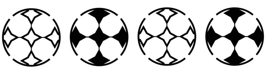 set icon football, vector illustration