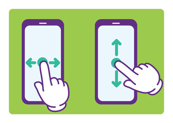 Finger swiping the smartphone, vector illustration
finger swiping image icon