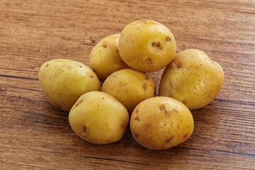 Raw small organic baby potato