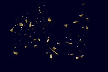 Abstract golden confetti. Decorative element. Luxury background for your design.