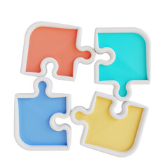 3D illustration puzzles