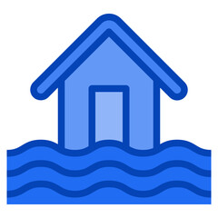 Fototapeta na wymiar flood blue icon