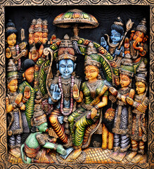 Hindu God Ram with goddess Sita 