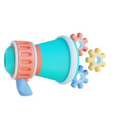 3D illustration marketing management