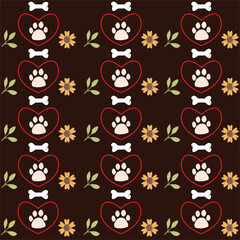 Dog seamless pattern vector