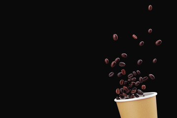 Coffee bean 3D render for mockup