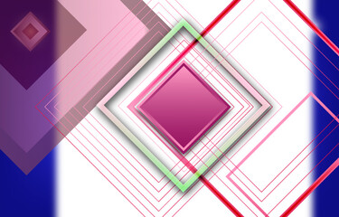 blue green pink square background