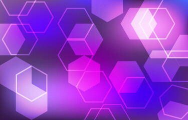 pink blue hexagon graphic design background