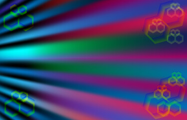 green blue red pink polygon flare background
