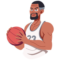 Man holding basketball