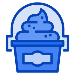 soft food truck blue icon