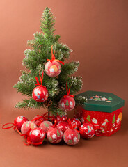 Gift Set of New Year's Christmas balls toys for the Christmas tree