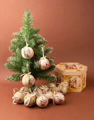 Gift Set of New Year's Christmas balls toys for the Christmas tree
