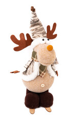 Funny soft Christmas tree figurine toy Christmas Scandinavian reindeer.