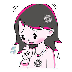 The girl with fever
