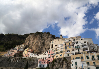 Fototapeta na wymiar View of Amalfi ancient maritime republic, Italy