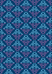 Seamless pattern in blue and lilac