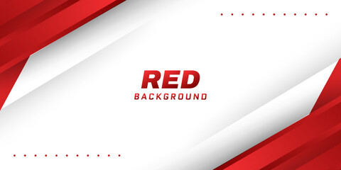 red gradient geometric with stripe line on white background. modern futuristic sport and technology banner concept. © BoBloob