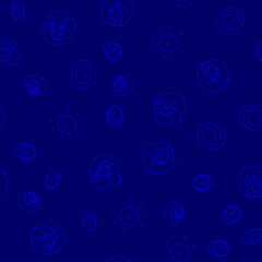 Hand Drawn Snowflakes Christmas Seamless Pattern. Subtle Flying Snow Flakes on chalk snowflakes Background. Admirable chalk handdrawn snow overlay. Pleasing holiday season decoration.