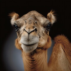 Camel Face Close Up Portrait - AI illustration 04