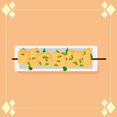 Bun Thit Nuong. Vietnamese barbecue. Fried meat. Asian food.