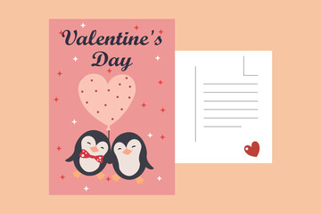 happy valentine day invitation card, message card for love once vector design